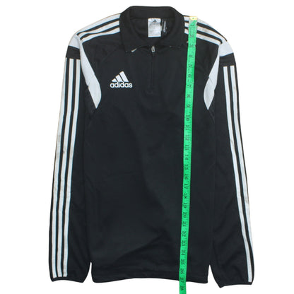 Mens UK Size S adidas Black 1/2 Zip Sweatshirt