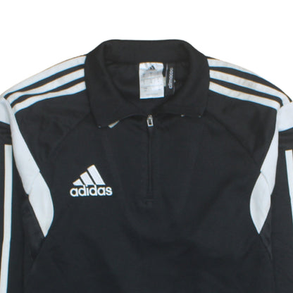 Mens UK Size S adidas Black 1/2 Zip Sweatshirt