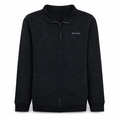 Animal Men's Black Fleece Full Zip Mid-Length Active Jacket Size M