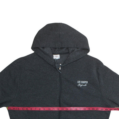 Mens UK Size XL Lee Cooper Black Full Zip Hoodie