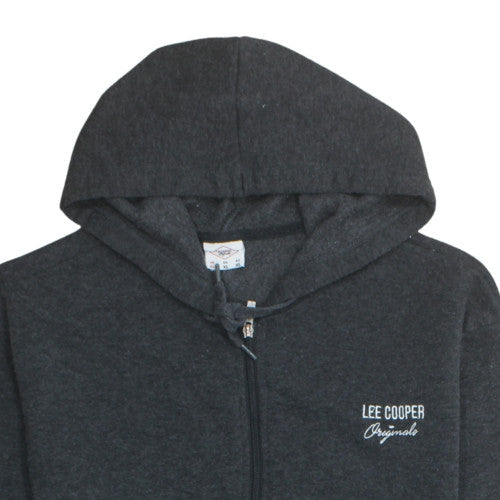 Mens UK Size XL Lee Cooper Black Full Zip Hoodie
