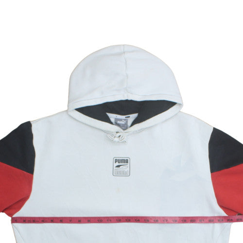 Mens UK Size L PUMA White Pullover Hoodie