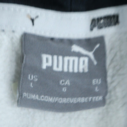 Mens UK Size L PUMA White Pullover Hoodie