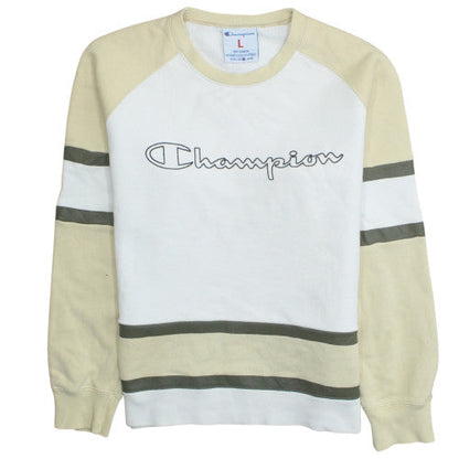 Womens UK Size L Champion Beige Pullover Sweatshirt