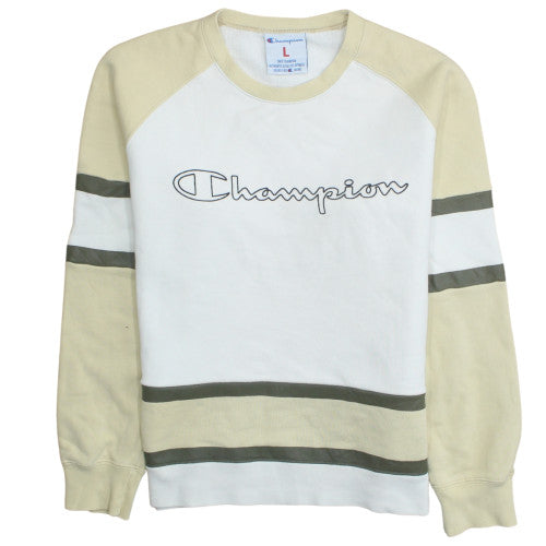 Womens UK Size L Champion Beige Pullover Sweatshirt