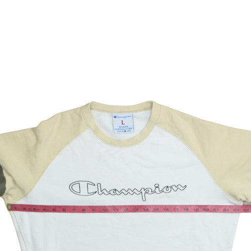 Womens UK Size L Champion Beige Pullover Sweatshirt