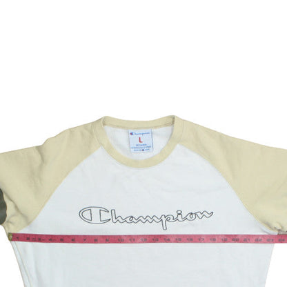 Womens UK Size L Champion Beige Pullover Sweatshirt