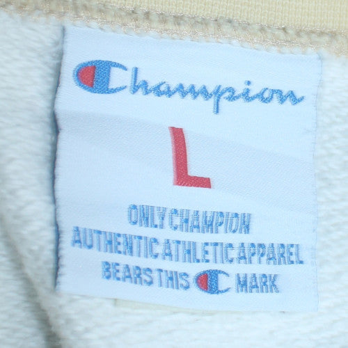 Womens UK Size L Champion Beige Pullover Sweatshirt