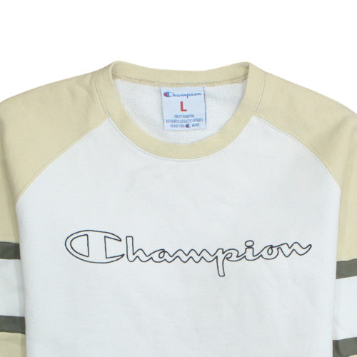 Womens UK Size L Champion Beige Pullover Sweatshirt