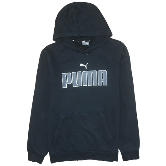 Mens UK Size M PUMA Black Pullover Hoodie