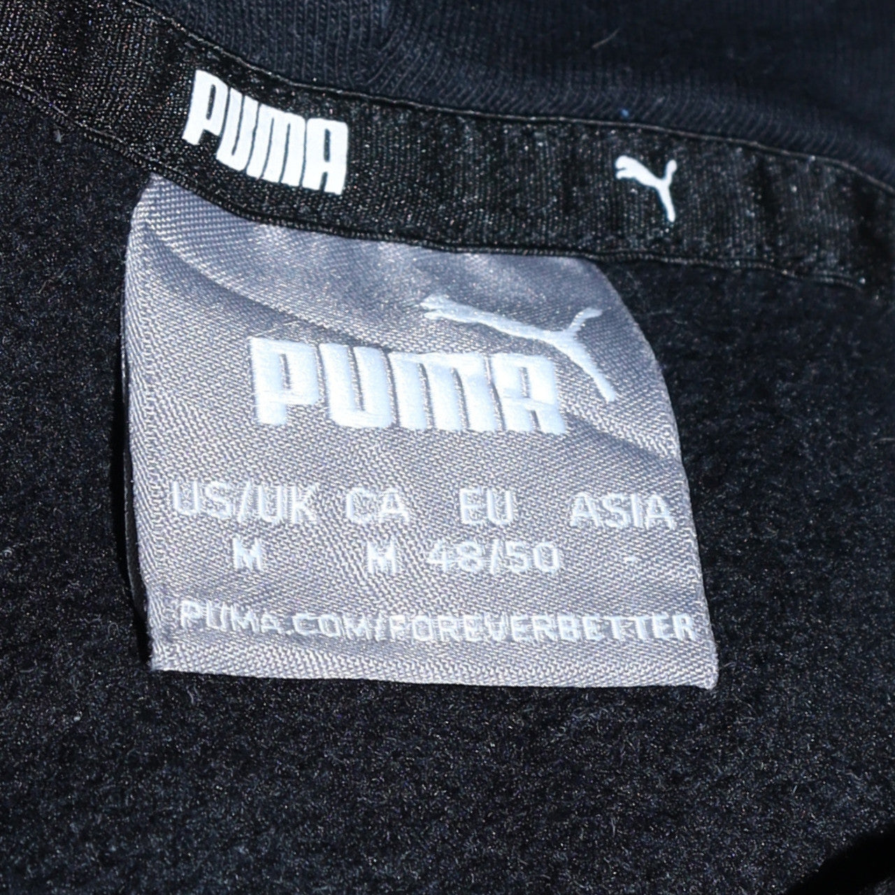 Mens UK Size M PUMA Black Pullover Hoodie