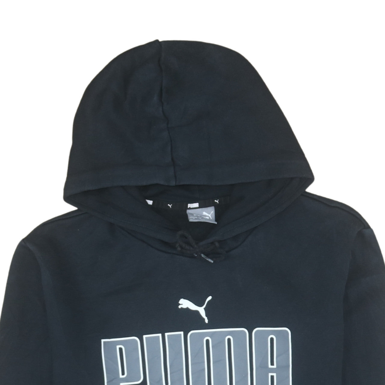 Mens UK Size M PUMA Black Pullover Hoodie