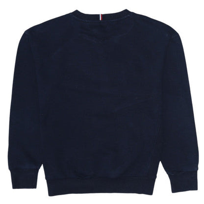 Tommy Hilfiger Boys Blue Crew Neck Pullover Logo Sweatshirt Size 164