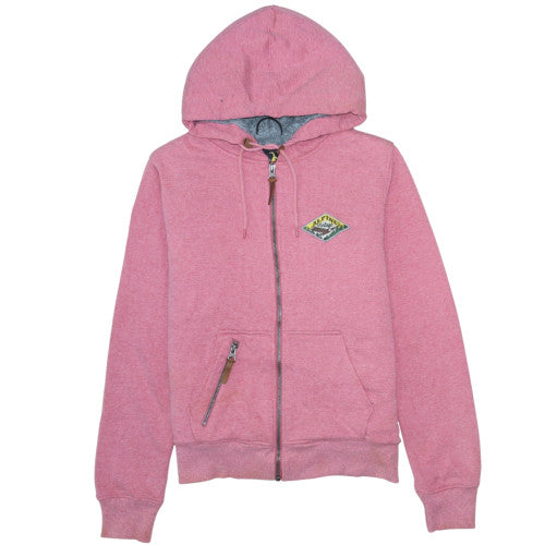 Womens UK Size M Alpine Club Switzerland Pink Full Zip Hoodie