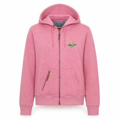 Womens UK Size M Alpine Club Switzerland Pink Full Zip Hoodie