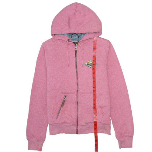 Womens UK Size M Alpine Club Switzerland Pink Full Zip Hoodie