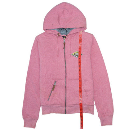 Womens UK Size M Alpine Club Switzerland Pink Full Zip Hoodie