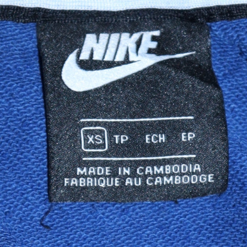 Mens UK Size XS Nike Blue Pullover Hoodie