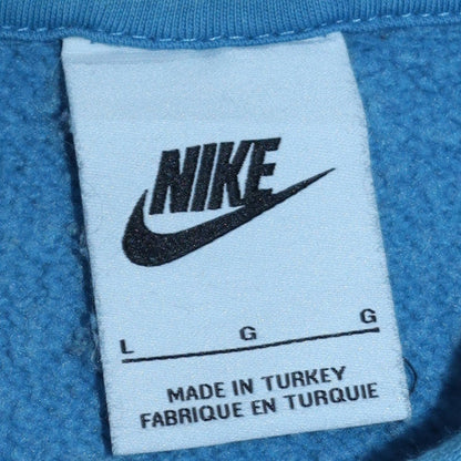 Womens UK Size L Nike Blue Pullover Hoodie