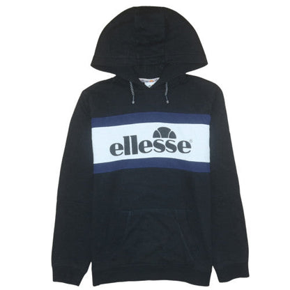 Ellesse Boys Black Pullover Hoodie 14 Years Logo Fleece Sweatshirt