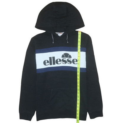 Ellesse Boys Black Pullover Hoodie 14 Years Logo Fleece Sweatshirt
