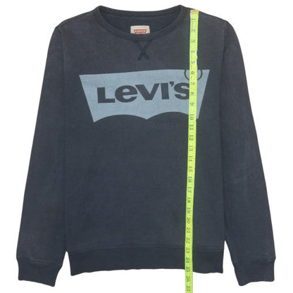 Levi's Boys Black Crew Neck Logo Pullover Sweatshirt 16 Years