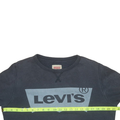 Levi's Boys Black Crew Neck Logo Pullover Sweatshirt 16 Years