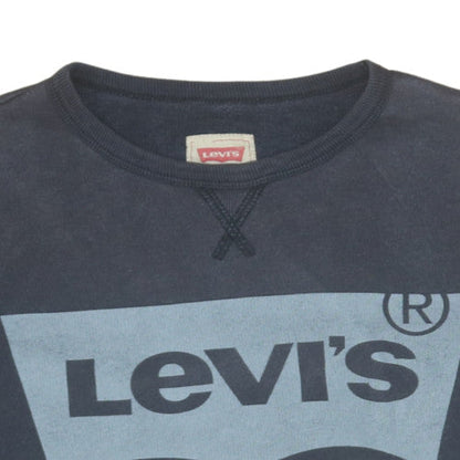 Levi's Boys Black Crew Neck Logo Pullover Sweatshirt 16 Years