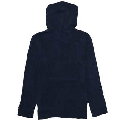 Adidas Boys Blue & Navy Hoodie 164 Full Sleeve Pullover Fleece Sweatshirt