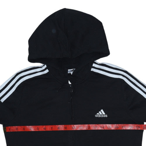 Womens UK Size M adidas Black Full Zip Hoodie