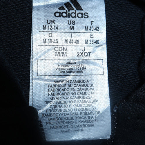 Womens UK Size M adidas Black Full Zip Hoodie