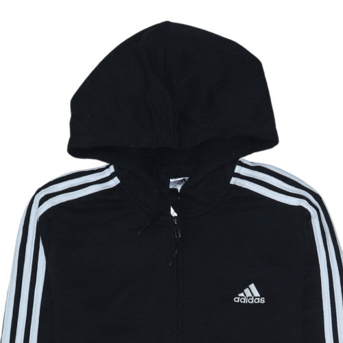Womens UK Size M adidas Black Full Zip Hoodie
