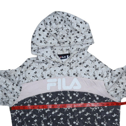Womens UK Size L FILA Grey Pullover Hoodie