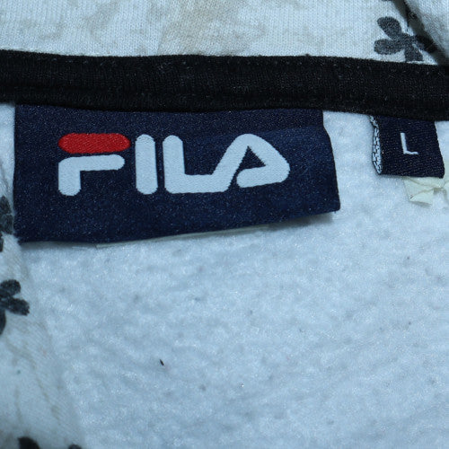 Womens UK Size L FILA Grey Pullover Hoodie