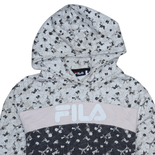 Womens UK Size L FILA Grey Pullover Hoodie