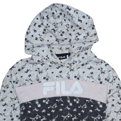 Womens UK Size L FILA Grey Pullover Hoodie