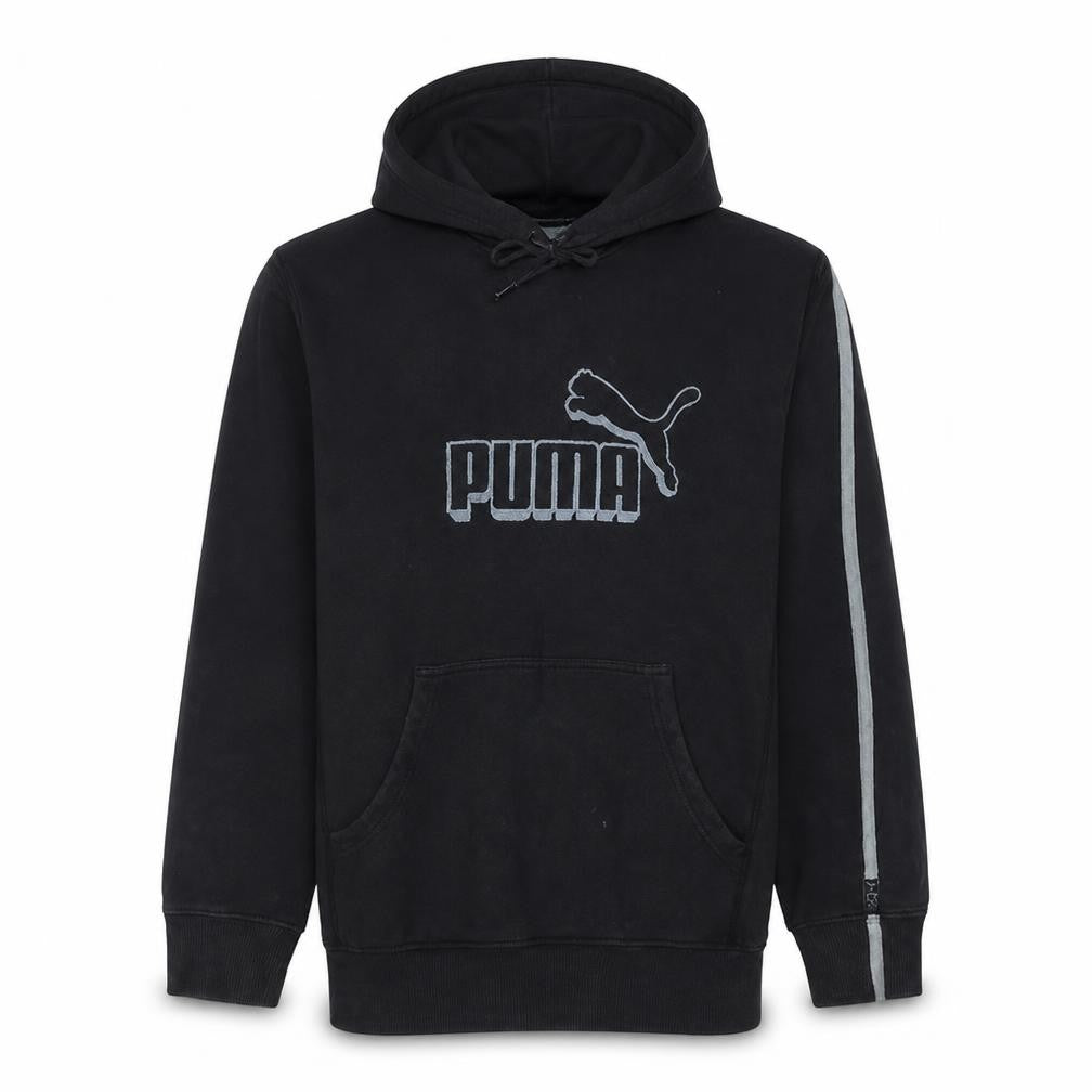 Mens UK Size L PUMA Black Pullover Hoodie