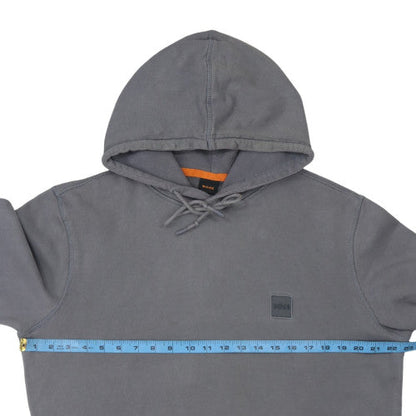 Mens UK Size L Boss Grey Pullover Hoodie
