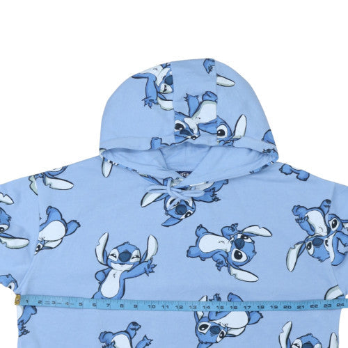 Disney Stitch Blue Pullover Hoodie L Women's Primark