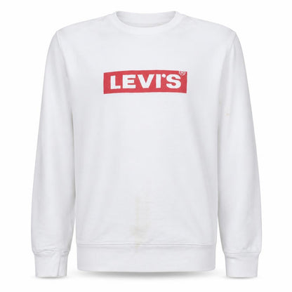 Mens UK Size M Levi's White Pullover Sweatshirt