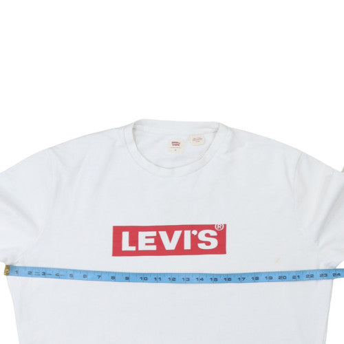 Mens UK Size M Levi's White Pullover Sweatshirt