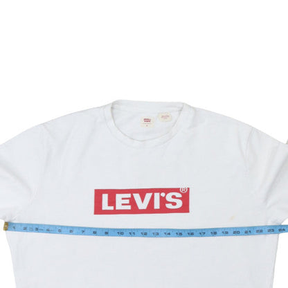 Mens UK Size M Levi's White Pullover Sweatshirt