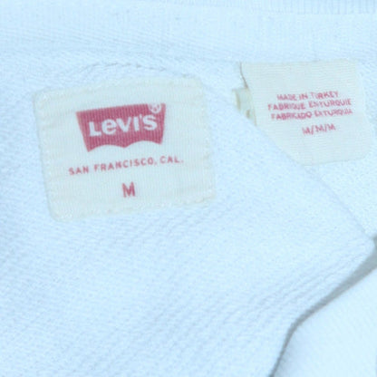 Mens UK Size M Levi's White Pullover Sweatshirt