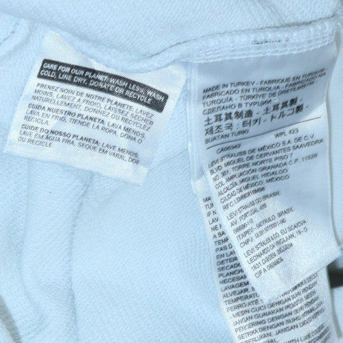 Mens UK Size M Levi's White Pullover Sweatshirt