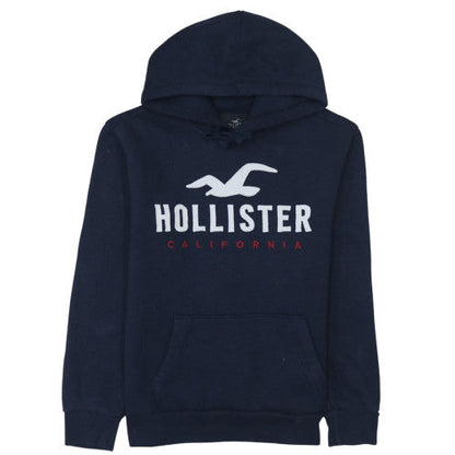 Mens UK Size XS Hollister Blue Pullover Hoodie