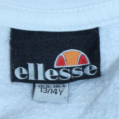Girls UK Size 13-14 Years ellesse White Pullover Hoodie