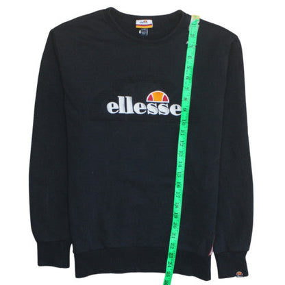 Mens UK Size XS ellesse Black Pullover Sweatshirt