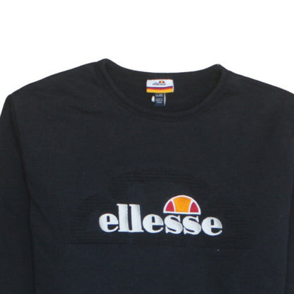 Mens UK Size XS ellesse Black Pullover Sweatshirt
