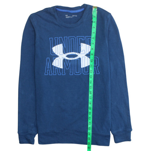 Mens UK Size S Under armour Blue Pullover Sweatshirt
