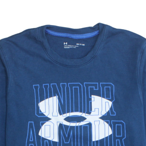 Mens UK Size S Under armour Blue Pullover Sweatshirt